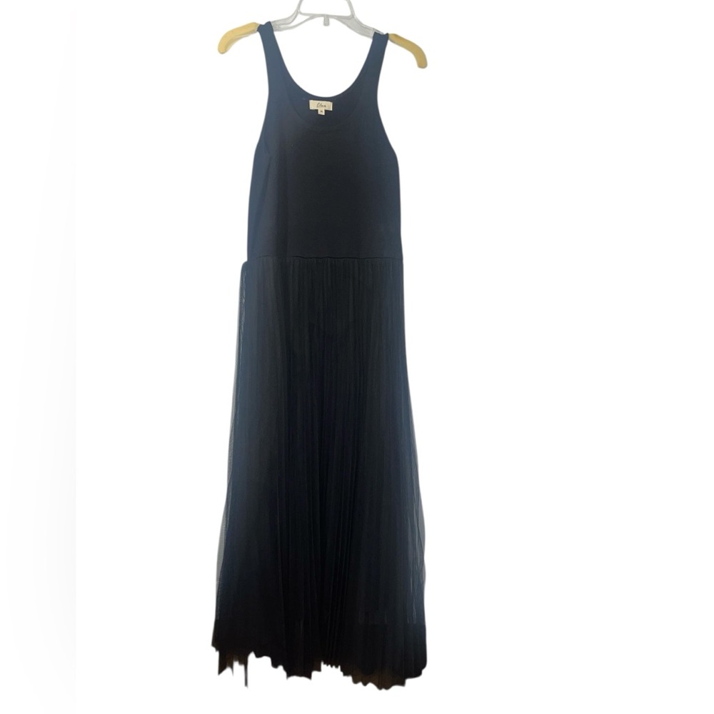 Elan Maxi Tank Tulle black dress. Size XL GUC - Picture 4 of 11